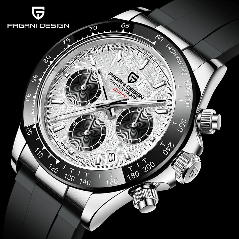 Pagani V2 Chrono Rubber Black & White