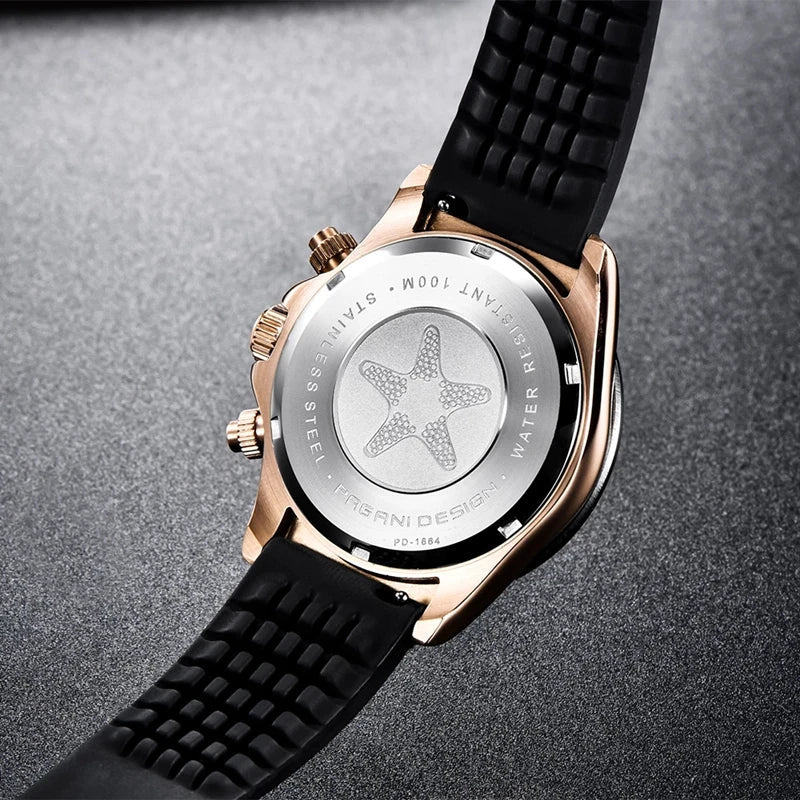 Pagani V2 Chrono Rubber Black & Gold