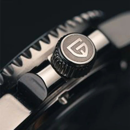 Pagani GMT Automatique Black green cuir