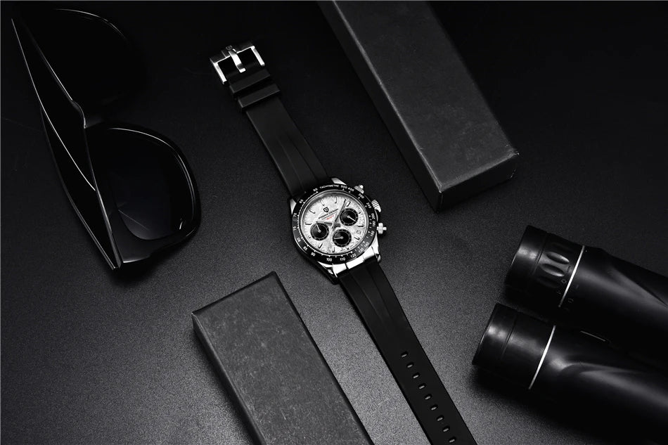 Pagani V2 Chrono Rubber Black & White