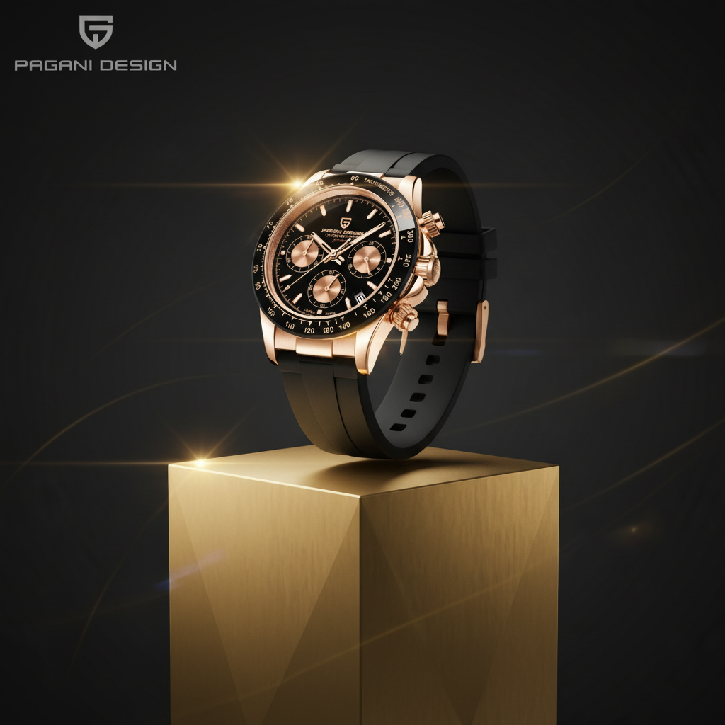 Présentation Pagani V2 Chrono Rubber Black & Gold