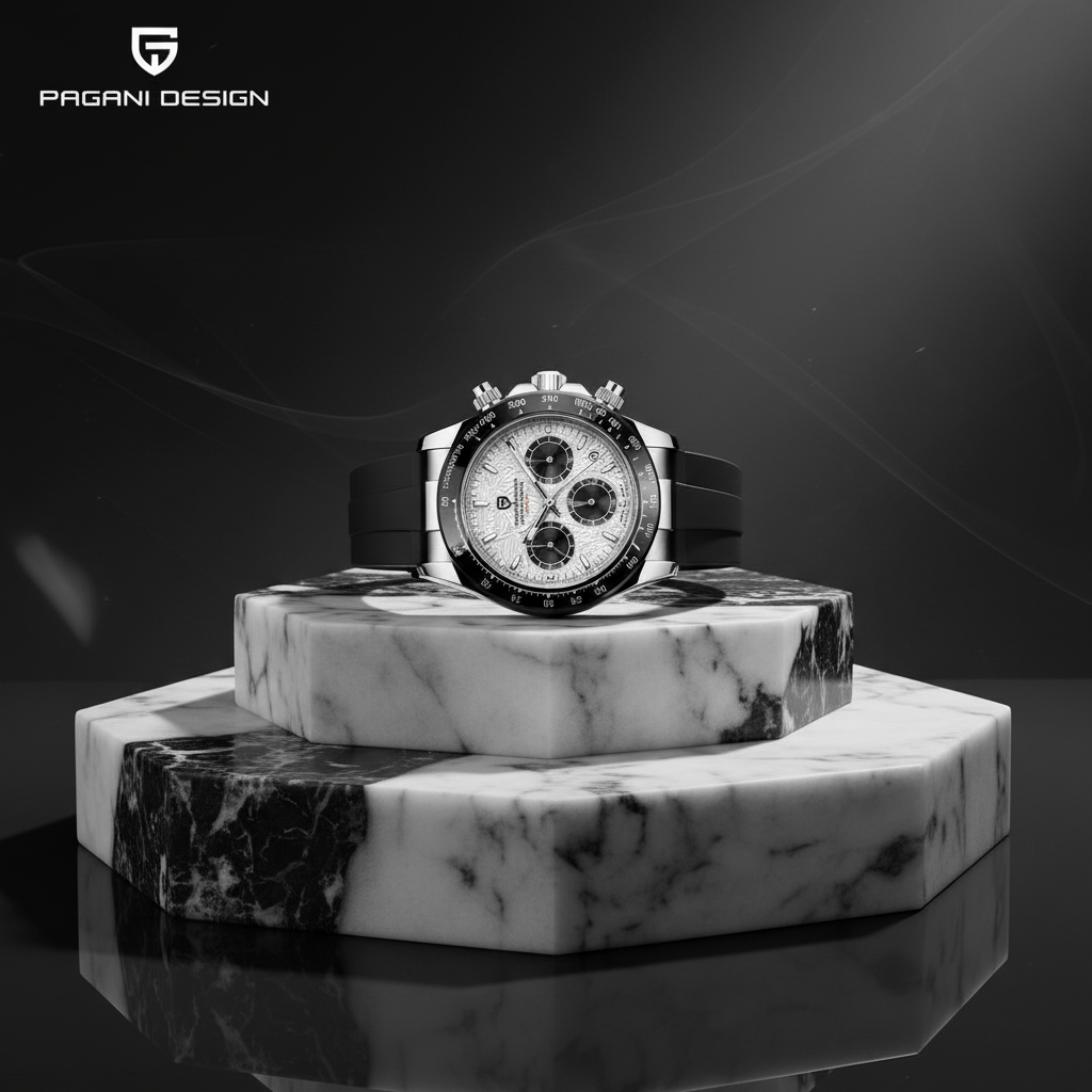 Présentation Pagani V2 Chrono Rubber Black & White